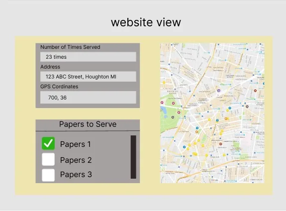 Desktop wireframe