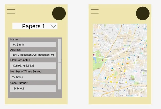 Mobile wireframe